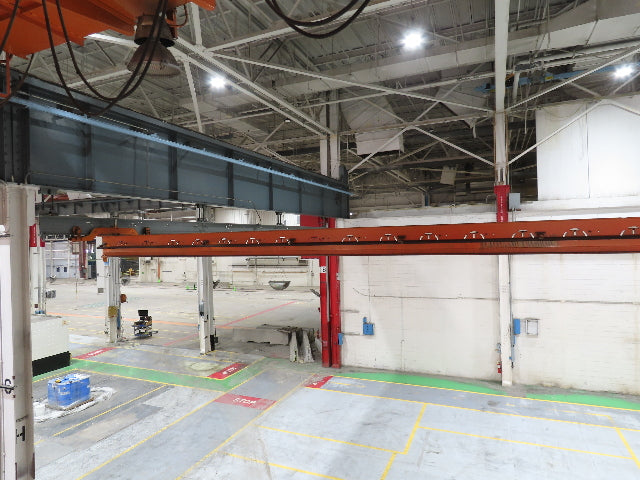 Cleveland Tramrail P&H 2 Ton Single Girder Underhung Bridge Crane 46' Span