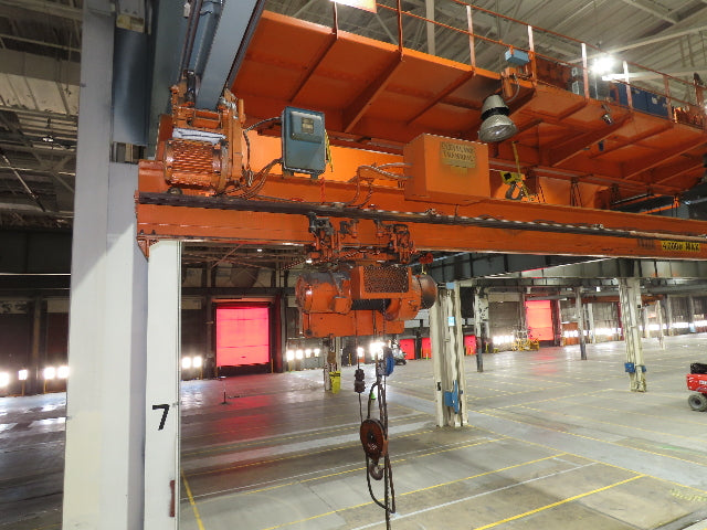 Cleveland Tramrail P&H 2 Ton Single Girder Underhung Bridge Crane 46' Span