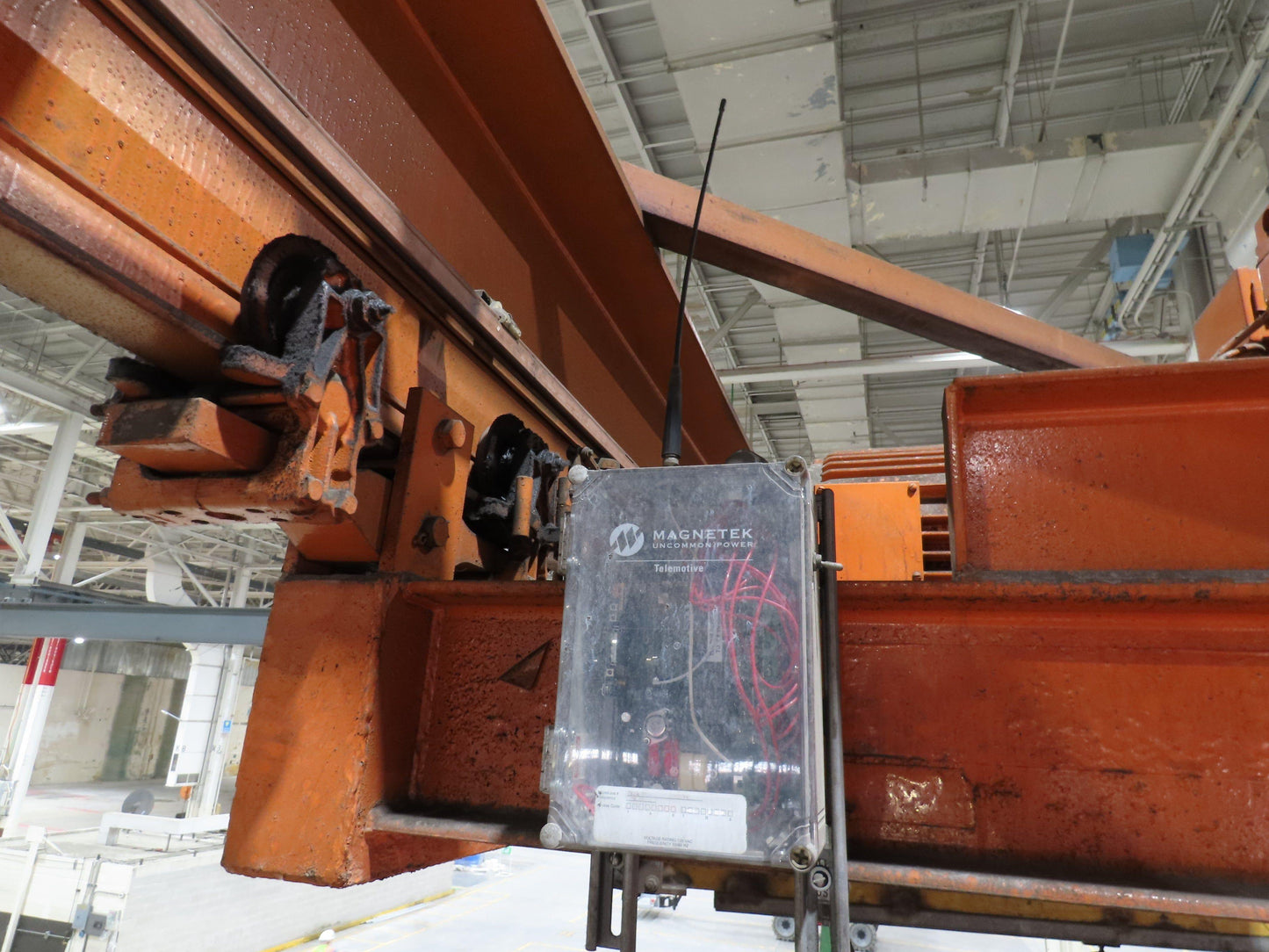 Cleveland Tramrail P&H 7.5 Ton Double Girder Underhung Bridge Crane 45' 10" Span