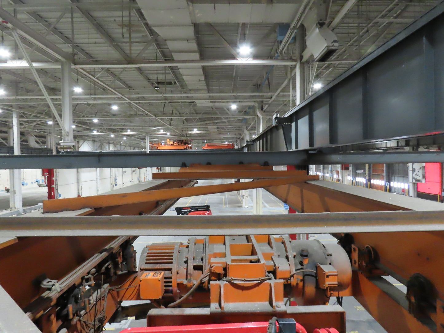 Cleveland Tramrail P&H 7.5 Ton Double Girder Underhung Bridge Crane 45' 10" Span