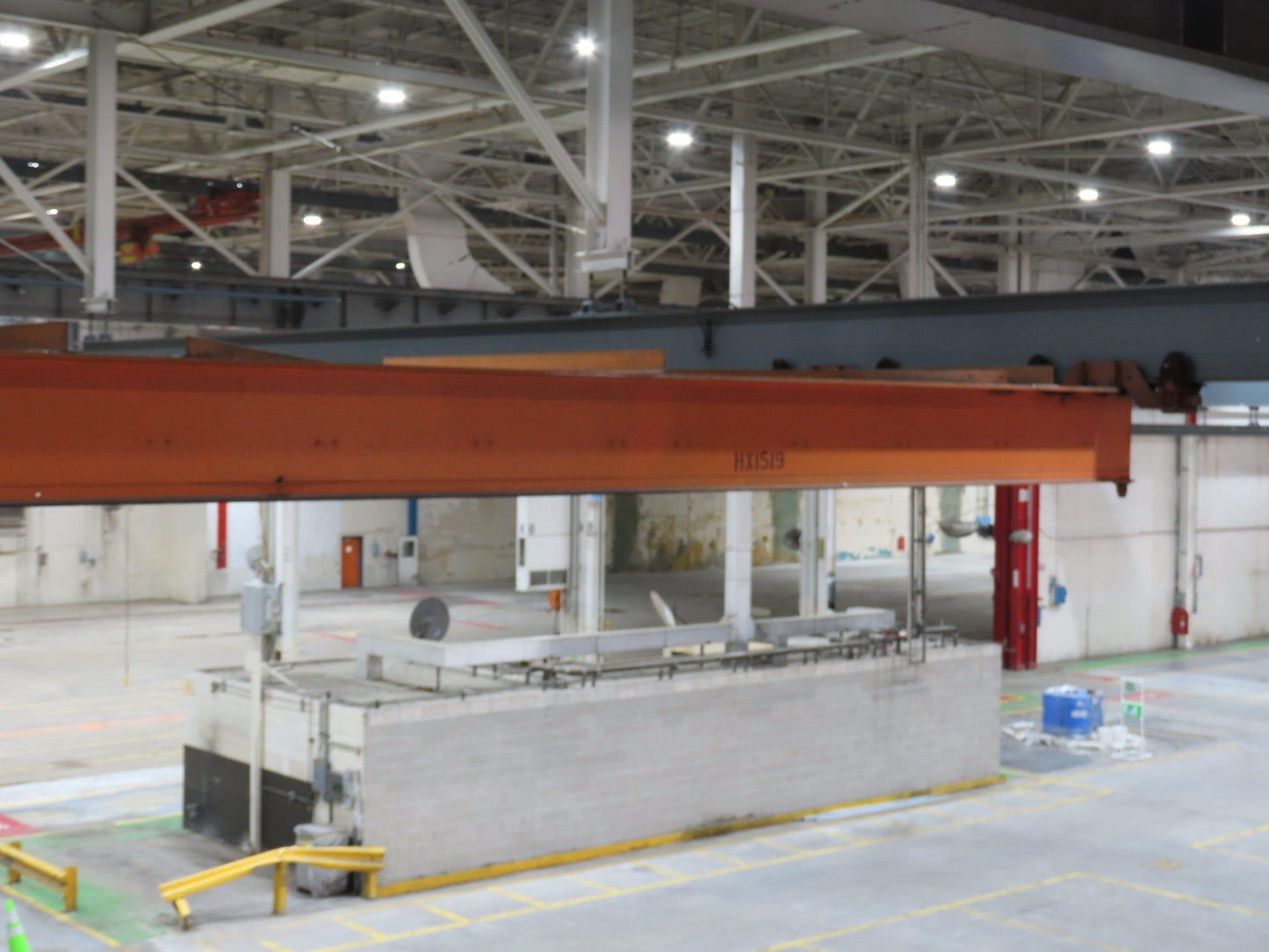 Cleveland Tramrail P&H 7.5 Ton Double Girder Underhung Bridge Crane 45' 10" Span