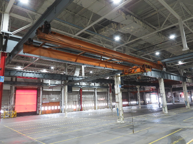 Cleveland Tramrail P&H 7.5 Ton Double Girder Underhung Bridge Crane 45' 10" Span