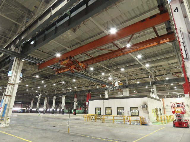 Cleveland Tramrail P&H 7.5 Ton Double Girder Underhung Bridge Crane 45' 10" Span