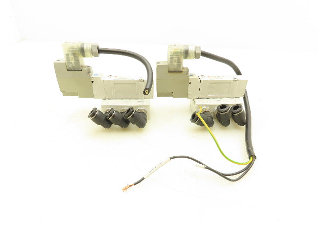 SMC SY5140-5DZ-02T Pneumatic 5/2 Solenoid Valve 24Vdc 1/4"npt Lot of 2