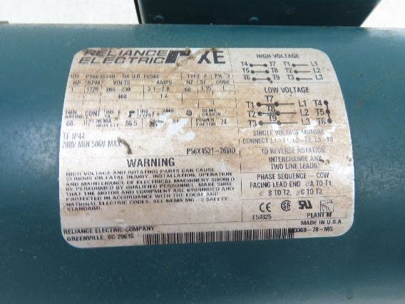 Hytrol 4A 20-1 RH Conveyor Gearbox 20:1 Reducer 56C Gearmotor 1Hp 230/460V 3PH