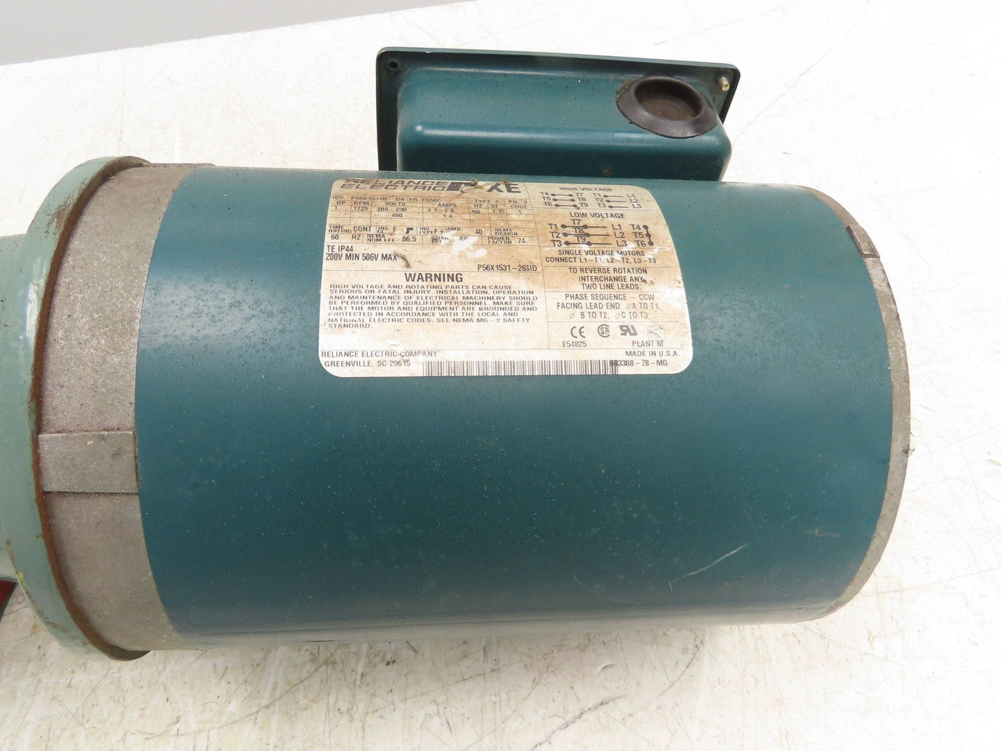 Hytrol 4A 20-1 RH Conveyor Gearbox 20:1 Reducer 56C Gearmotor 1Hp 230/460V 3PH