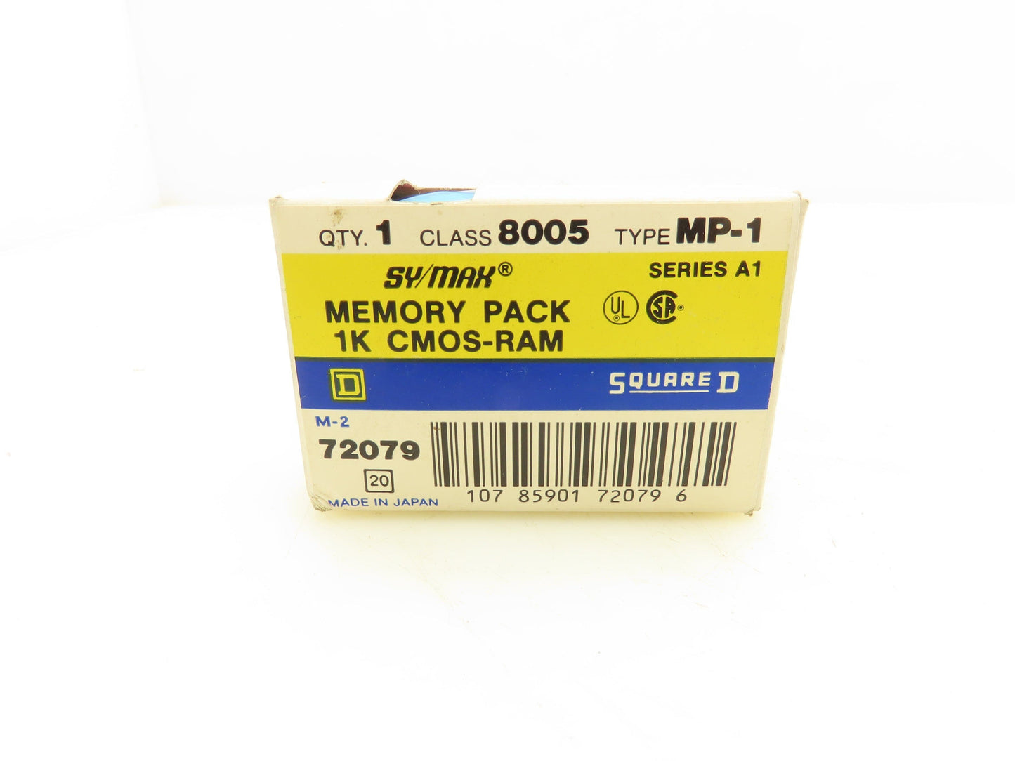 Square D 8005-MP-1 SY/MAX Memory Pack 1K CMOS-RAM Series A1 Class 8005 Type MP-1