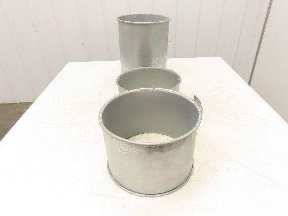10" Galvanized Clamp Together Duct Pipe Dust Collector Ducting Lot of 3pcs