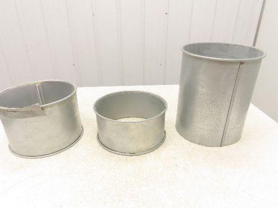 10" Galvanized Clamp Together Duct Pipe Dust Collector Ducting Lot of 3pcs