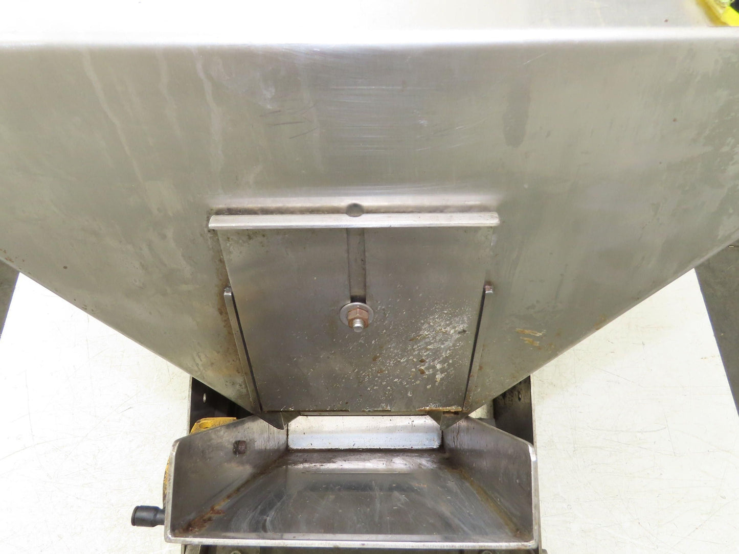 Haumiller Pneumatic Vibratory Parts Feeder Bin 24x24" Stainless Hopper