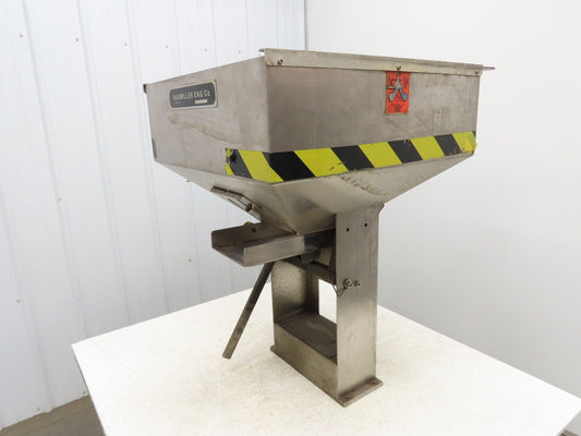 Haumiller Pneumatic Vibratory Parts Feeder Bin 24x24" Stainless Hopper