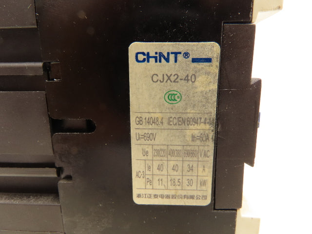 CHINT CJX2-40 Contactor Thermal Overload Relay 220V Coil