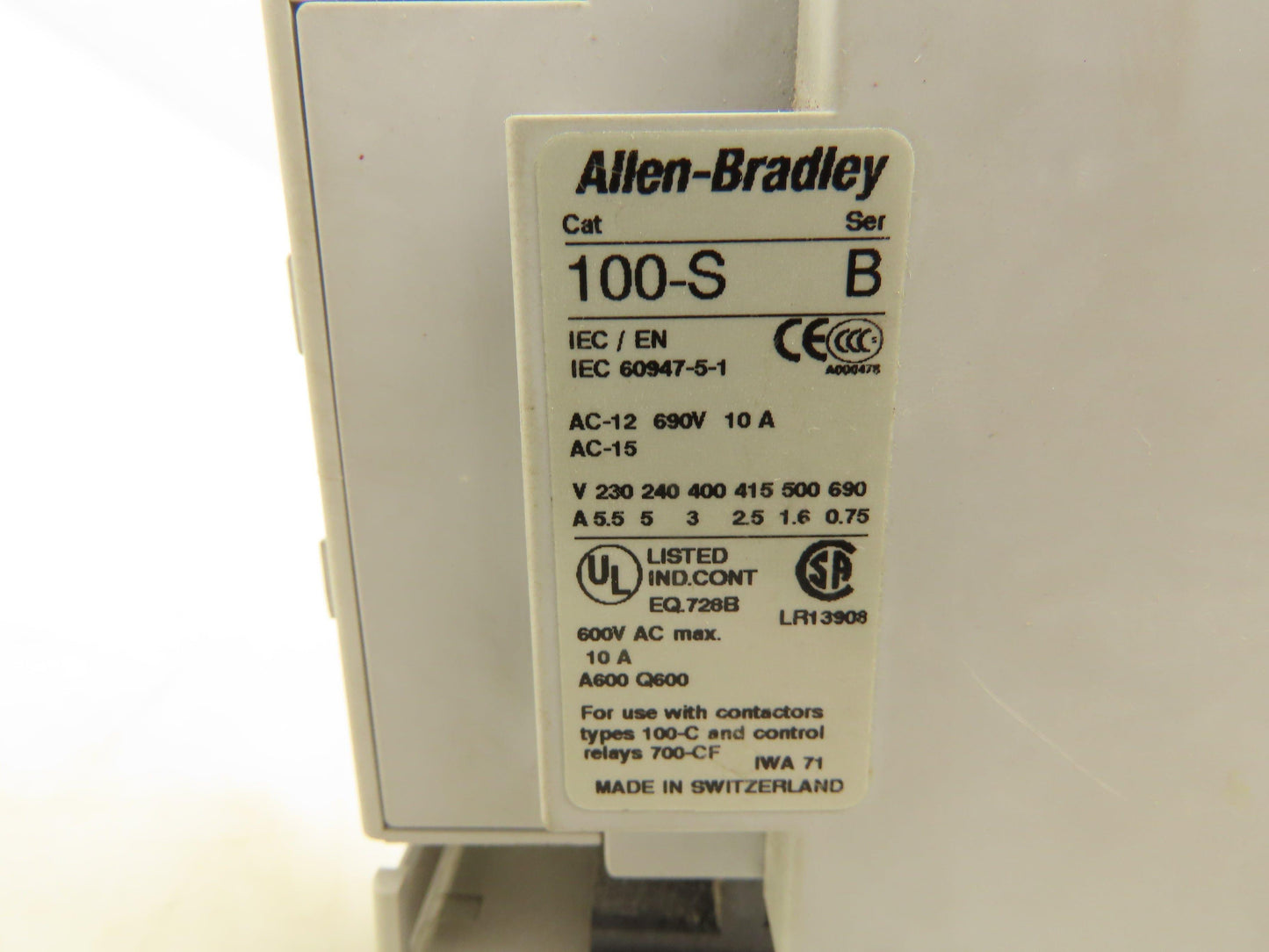 Allen Bradley 193-ED1ED Contactor Overload Relay 120V Coil