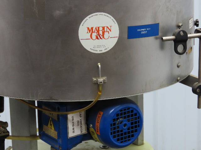 Marin G&C Rotary Orienting Aerosol Cap Sorter Stainless Bowl Pedestal Feeder 24"