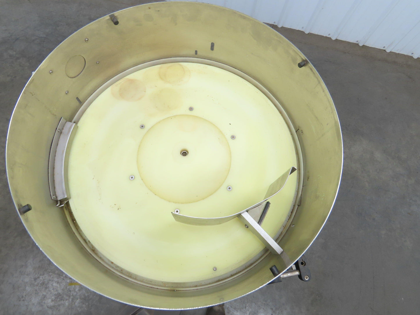 Marin G&C Rotary Orienting Aerosol Cap Sorter Stainless Bowl Pedestal Feeder 24"