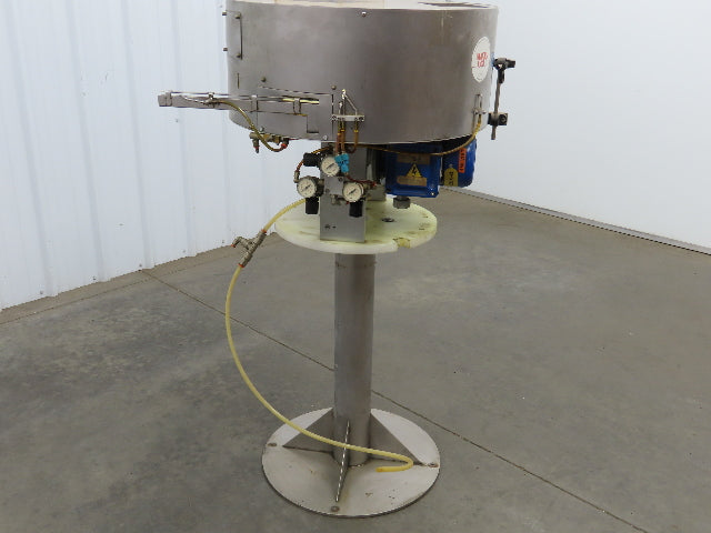 Marin G&C Rotary Orienting Aerosol Cap Sorter Stainless Bowl Pedestal Feeder 24"