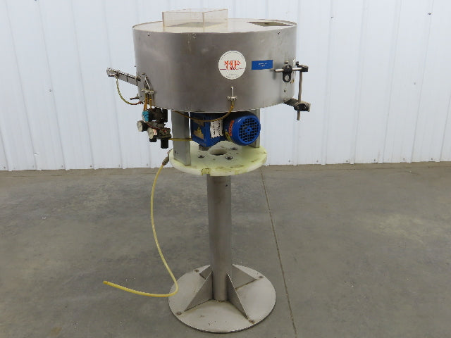 Marin G&C Rotary Orienting Aerosol Cap Sorter Stainless Bowl Pedestal Feeder 24"