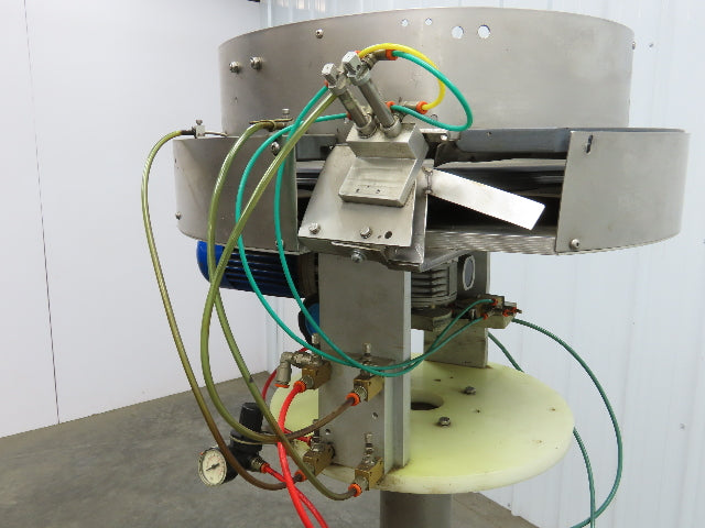 Marin G&C Rotary Orienting Aerosol Cap Sorter Stainless Bowl Pedestal Feeder 24"