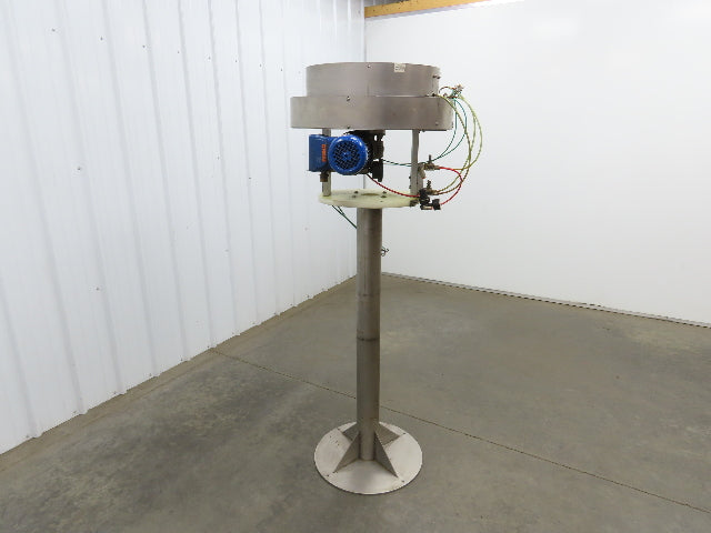 Marin G&C Rotary Orienting Aerosol Cap Sorter Stainless Bowl Pedestal Feeder 24"