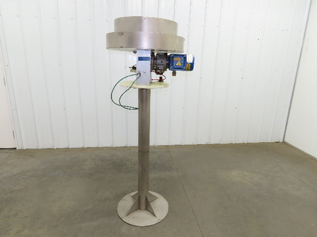 Marin G&C Rotary Orienting Aerosol Cap Sorter Stainless Bowl Pedestal Feeder 24"