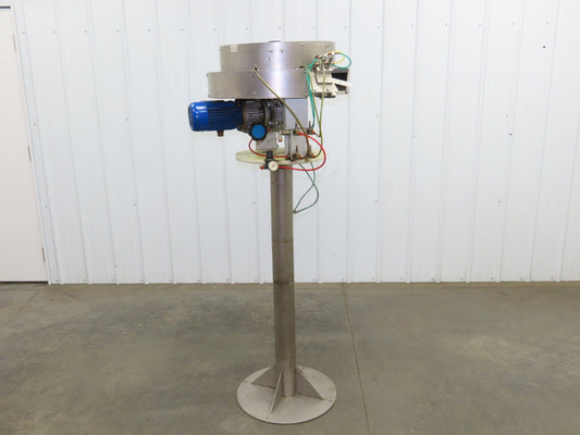 Marin G&C Rotary Orienting Aerosol Cap Sorter Stainless Bowl Pedestal Feeder 24"