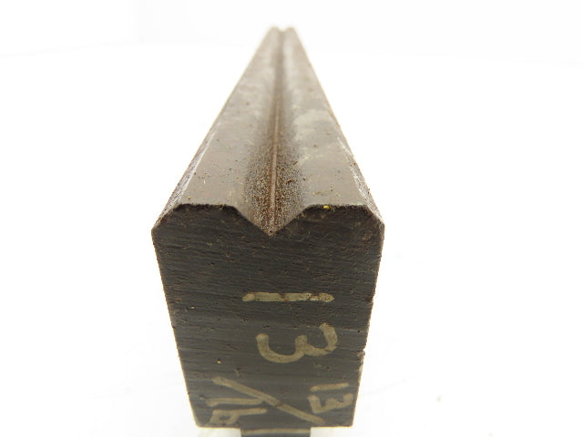 Press Brake Die 13-13/16" Long 90° V 1/2" Tang 1-13/128" W 1-3/4" H 45° Bevel