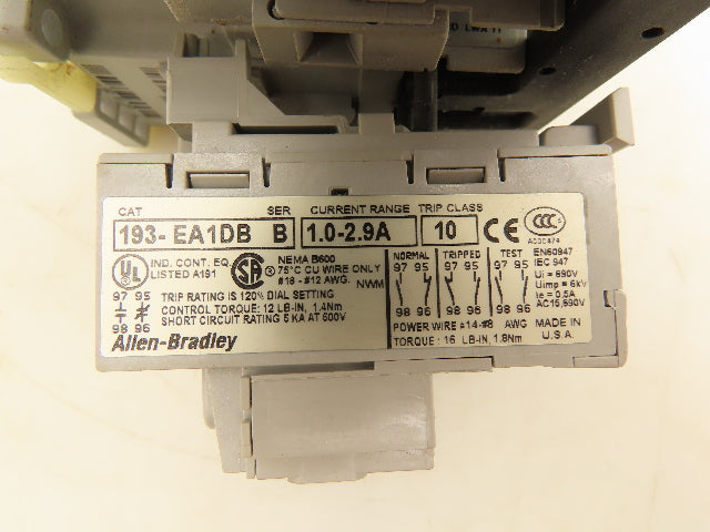 Allen Bradley 104-C09D22 Reversing Contactor Overload Relay 120V Coil