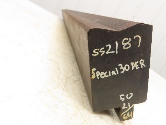 Press Brake Die 50-1/2" Long 145° V 1/2" Tang 1-7/8" W 2-3/4" H 45° Bevel