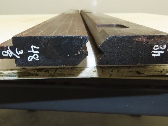 Press Brake Die Punch Set 48-1/4" Long 90° V 1-5/32" W 2-3/4" H 15/32x1/4" V