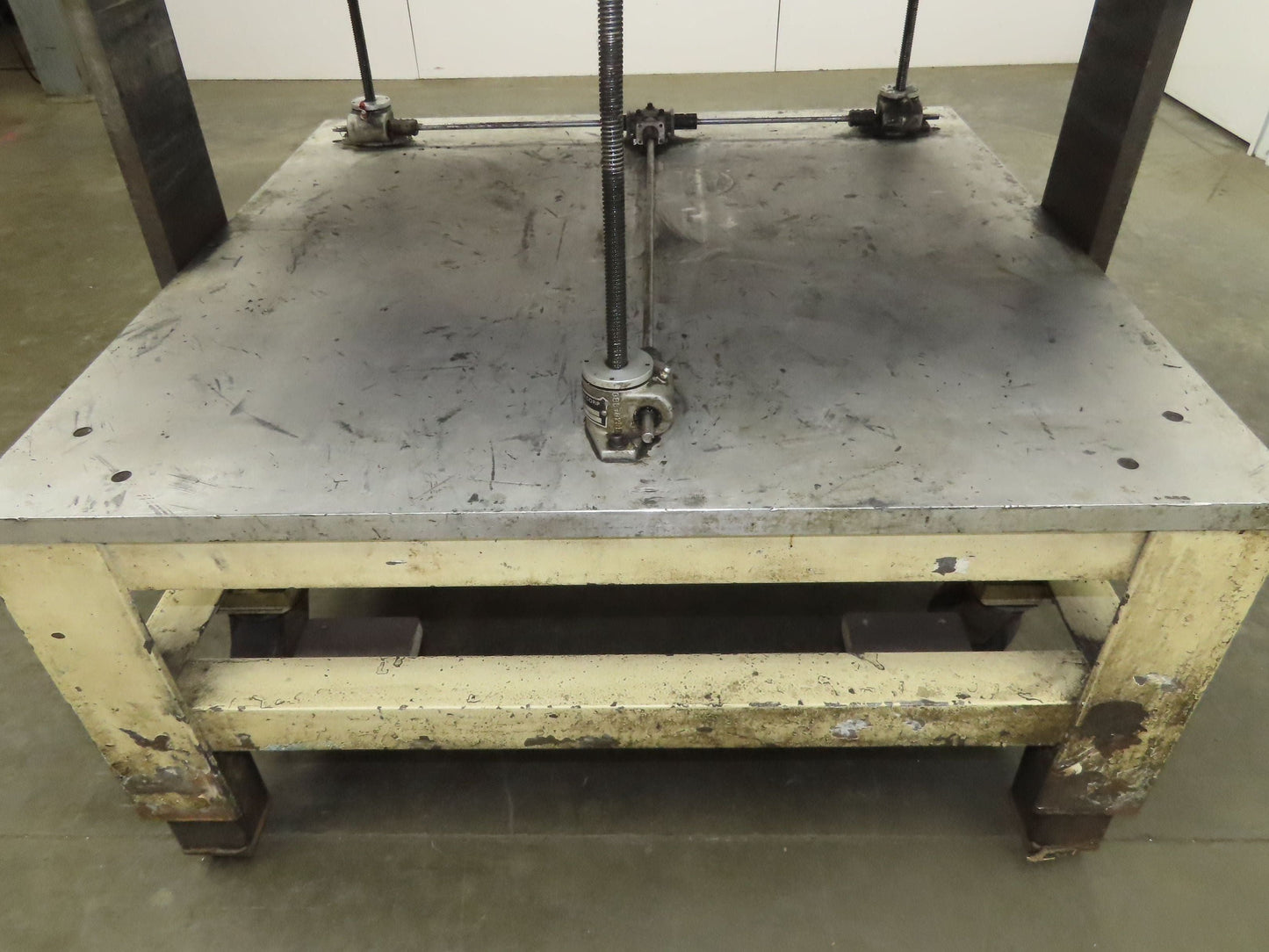 1" Aluminum Top Steel Base Work Bench Table 40"x40" x 25-36"Adjustable Height