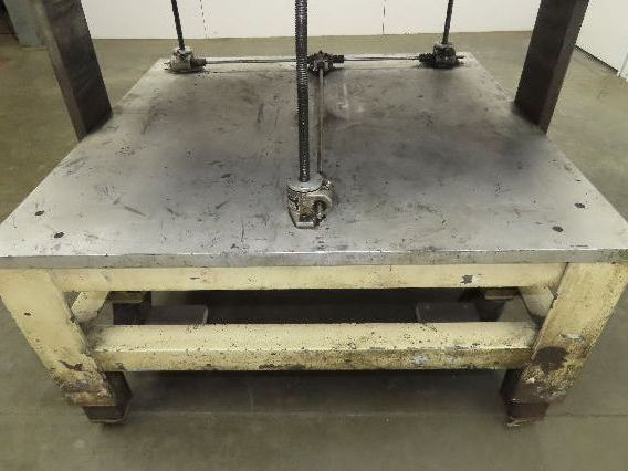1" Aluminum Top Steel Base Work Bench Table 40"x40" x 25-36"Adjustable Height