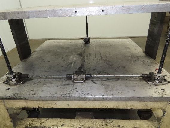 1" Aluminum Top Steel Base Work Bench Table 40"x40" x 25-36"Adjustable Height