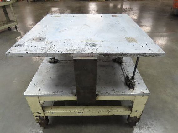 1" Aluminum Top Steel Base Work Bench Table 40"x40" x 25-36"Adjustable Height