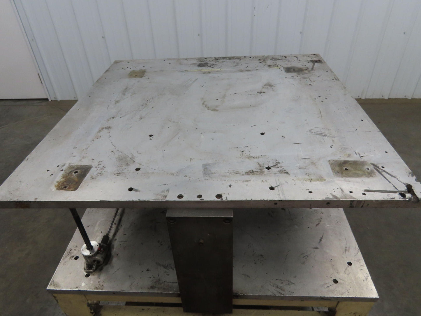 1" Aluminum Top Steel Base Work Bench Table 40"x40" x 25-36"Adjustable Height