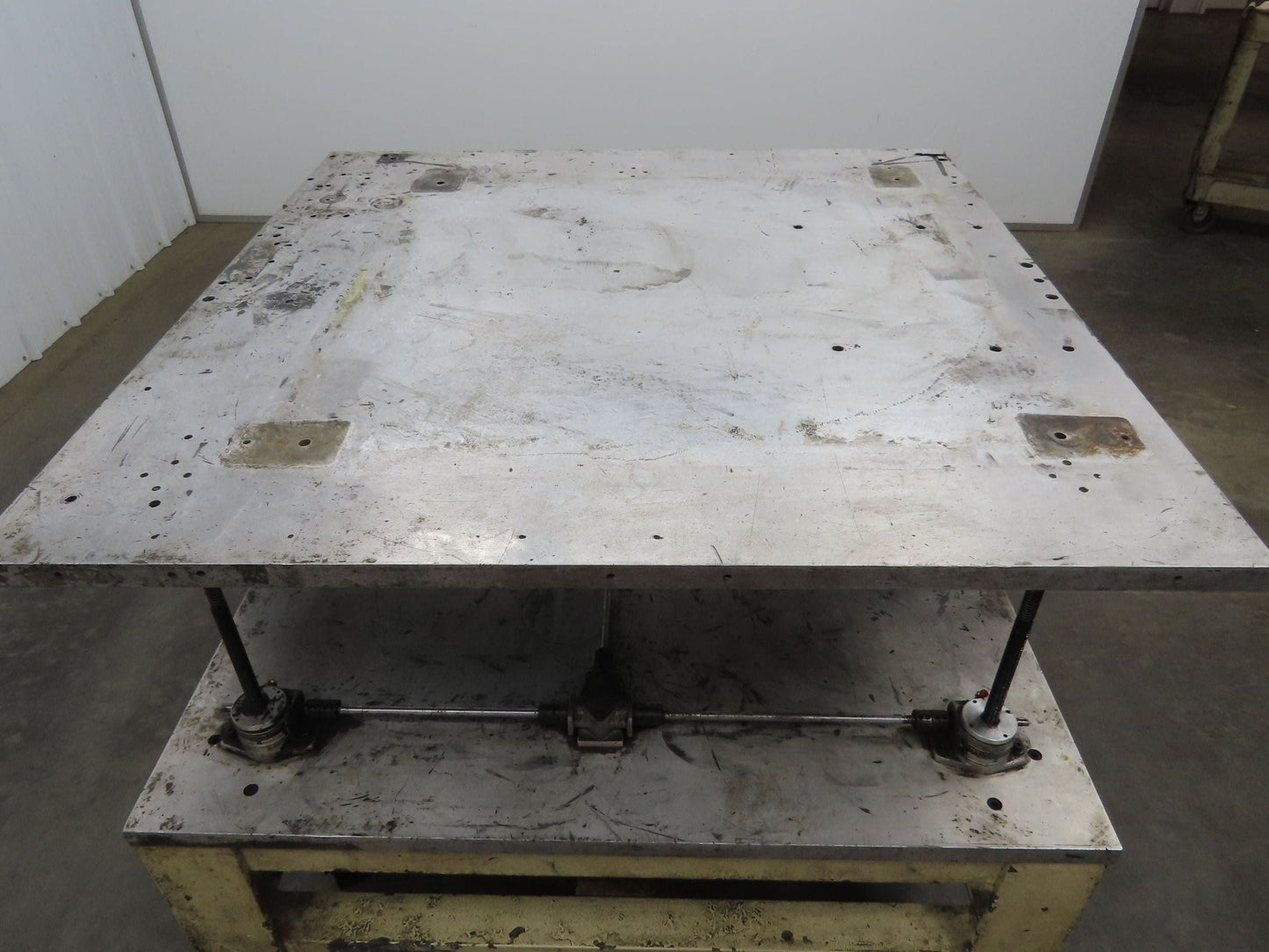 1" Aluminum Top Steel Base Work Bench Table 40"x40" x 25-36"Adjustable Height