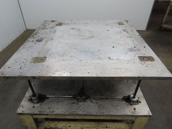 1" Aluminum Top Steel Base Work Bench Table 40"x40" x 25-36"Adjustable Height