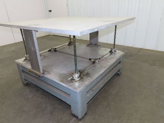 1" Aluminum Top Steel Base Work Bench Table 43"x45" x 18-30"Adjustable Height