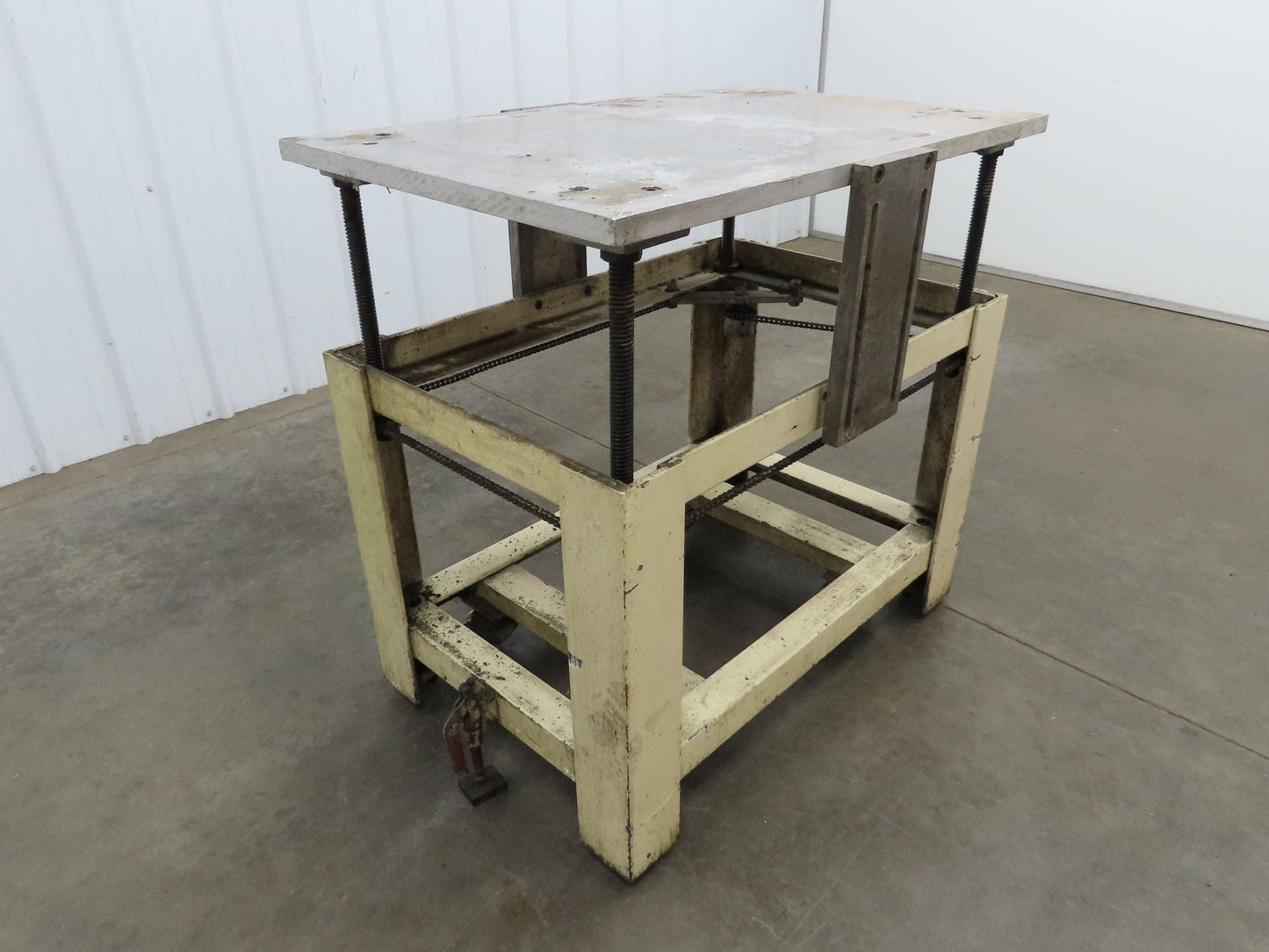 1" Aluminum Top Steel Base Work Bench Table 24"x36" x 26-36"Adjustable Height
