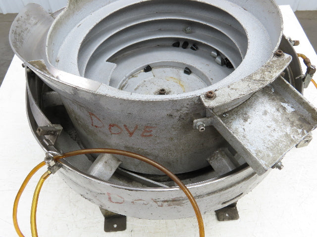 Fortville Feeders Vibco 250 Pneumatic Vibratory Parts Feeder 20" Stainless Bowl