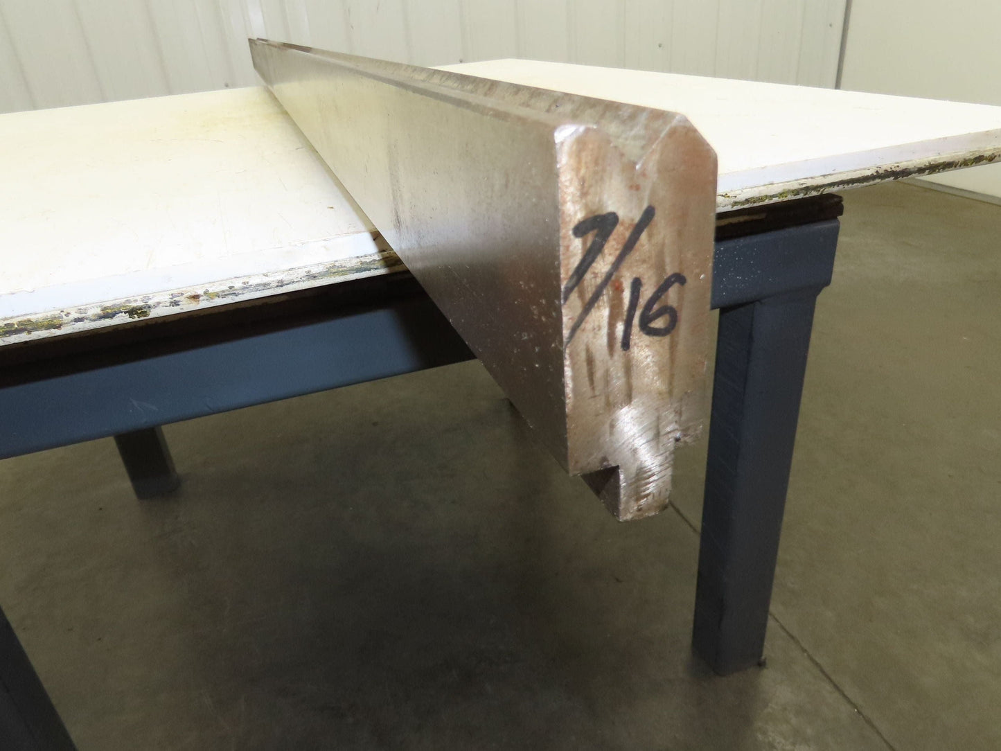Press Brake Die 74" Long 90° V 1/2" Tang Offset 2-5/8" H 1-7/32" Wide