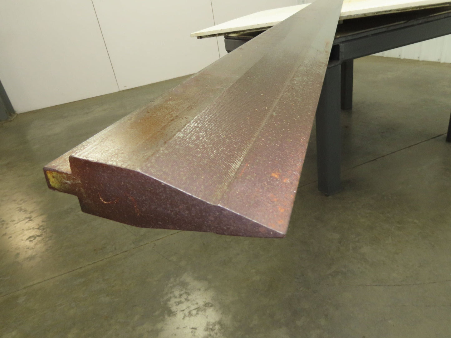 Press Brake Punch Die 144-7/16" Long 25° Acute V 1/2" Tang 1-7/32" W 3-13/16" H
