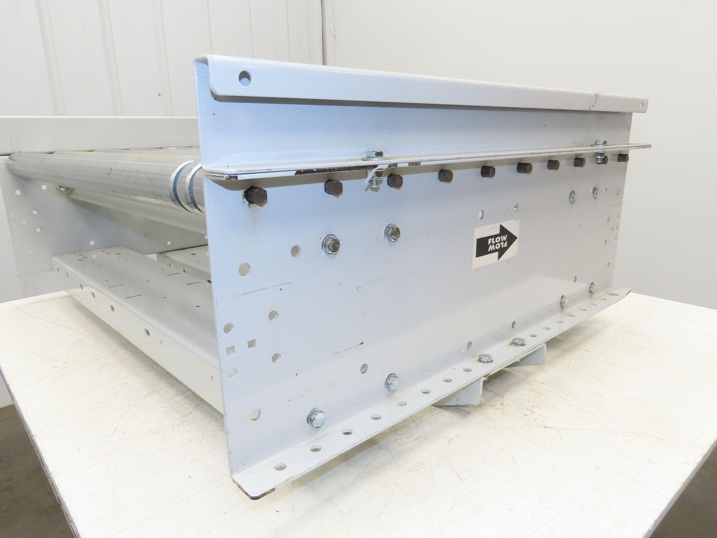 Roach 36"BF x 30"L Powered Roller Conveyor Section 130VDC O-Ring Belt Drive