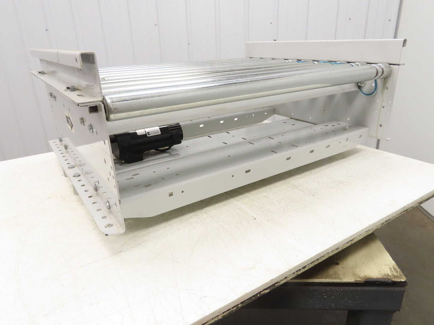 Roach 36"BF x 30"L Powered Roller Conveyor Section 130VDC O-Ring Belt Drive