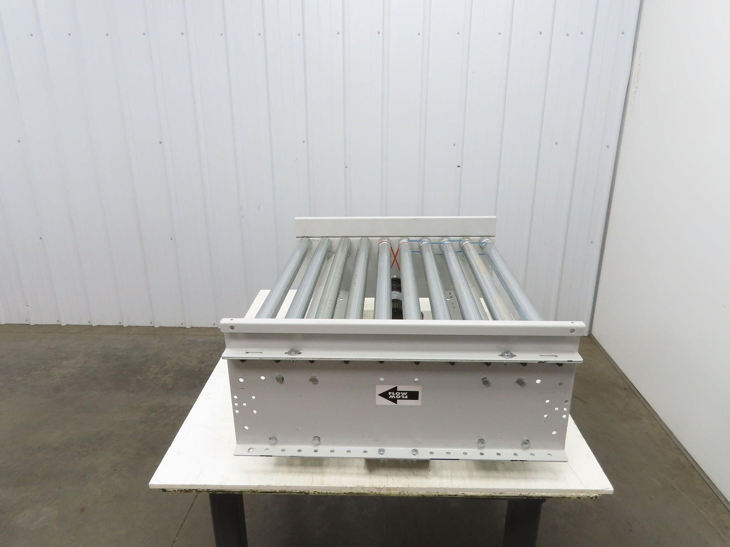 Roach 36"BF x 30"L Powered Roller Conveyor Section 130VDC O-Ring Belt Drive
