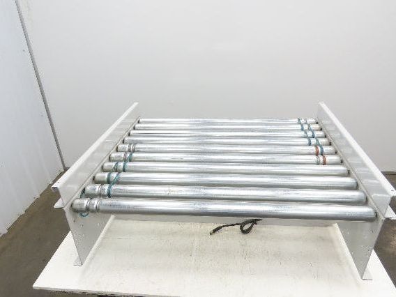 Roach 36"BF x 30"L Powered Roller Conveyor Section 130VDC O-Ring Belt Drive