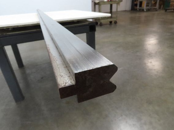 Press Brake Die 120-1/2" Long 90° V 1/2" Tang 1-13/32" W 1-3/4" H 3/4x11/32" V