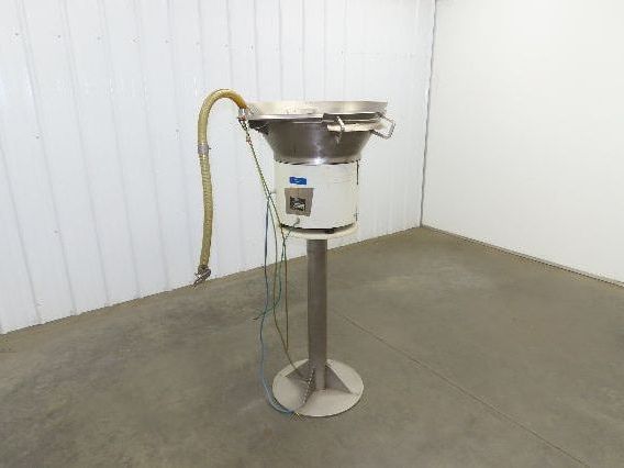 3 Master AO 40D Vibratory Small Parts Feeder 26" Stainless Bowl 115V 60"Pedestal