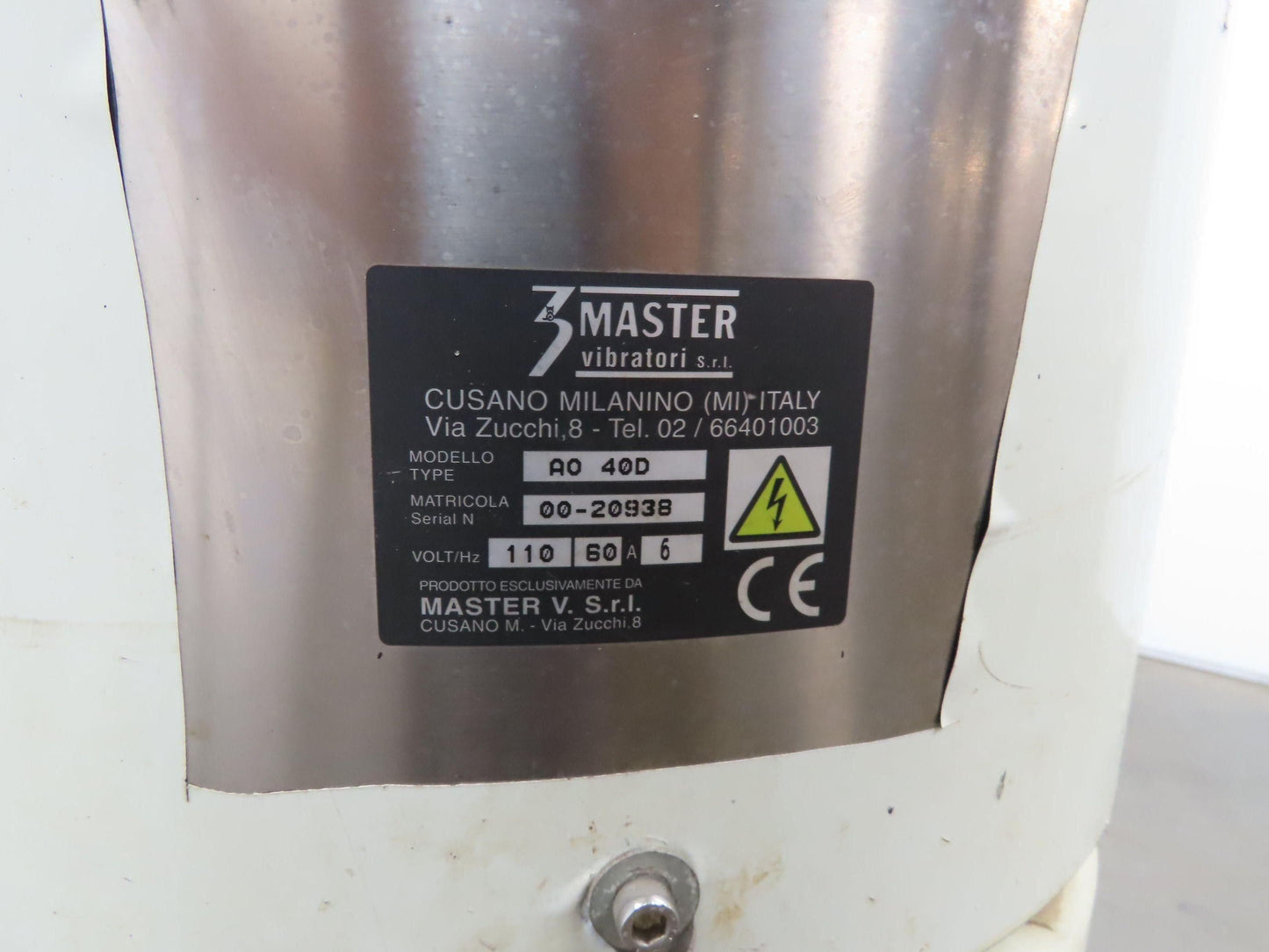 3 Master AO 40D Vibratory Small Parts Feeder 26" Stainless Bowl 115V 60"Pedestal