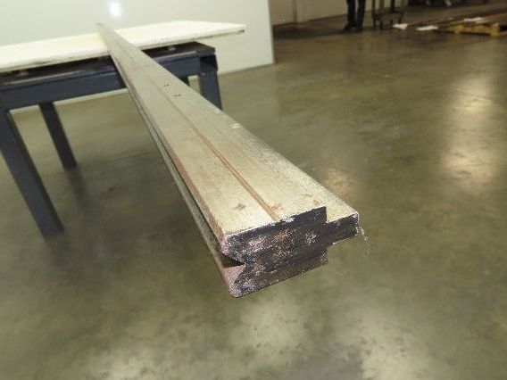 Press Brake Die 146-1/16" Long 90° V 1/2" Tang 1-7/32" W 1-3/4" H