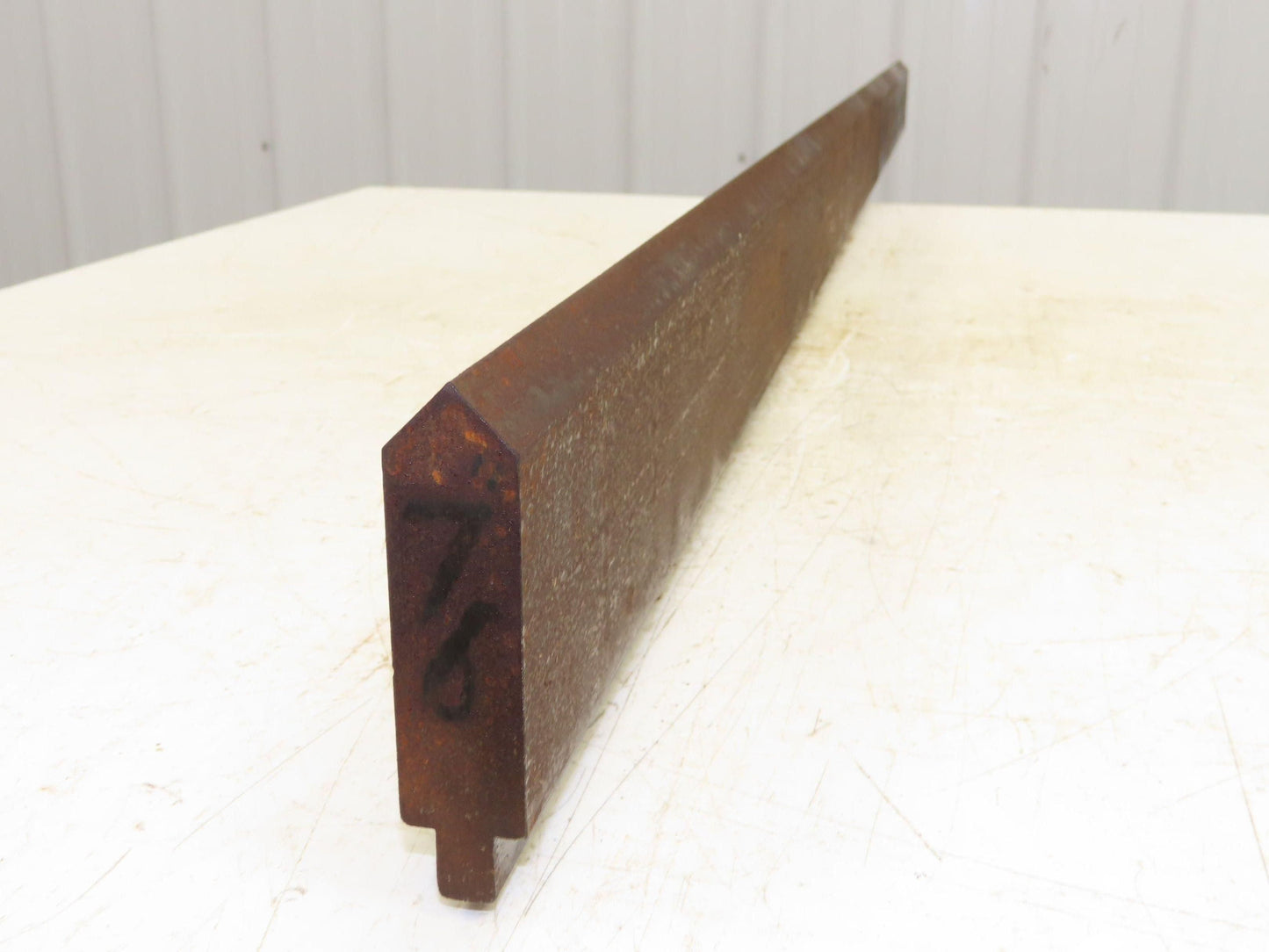Press Brake Punch Die 75-15/16" Long 85° V 1/2" Tang 1-1/16" W 3-3/4" H